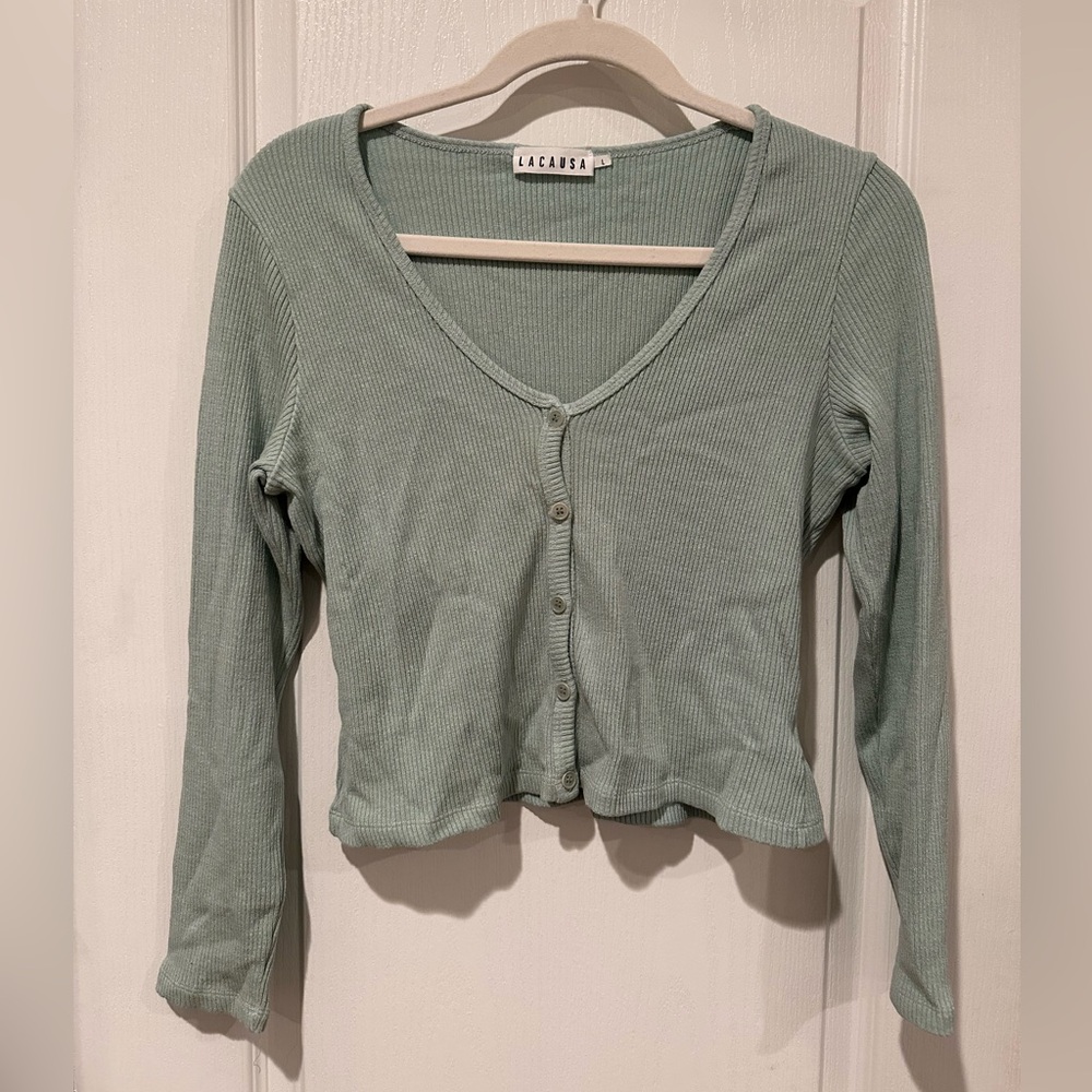 Sea foam cardigan sweater